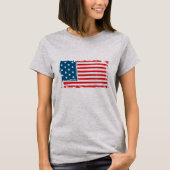 4. Juli American Flag Grunge Tshirt (Vorderseite)