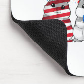 4. Juli American Flag Happy Guinea Pig Mousepad (Ecke)