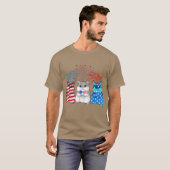 4. Juli American Flag Happy Guinea T-Shirt (Vorne ganz)