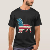 4. Juli American Flag Hund liebt Männer Frauen USA T-Shirt (Vorderseite)