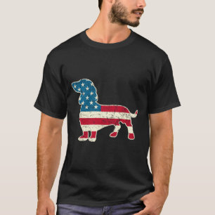 4. Juli American Flag Hund liebt Männer Frauen USA T-Shirt