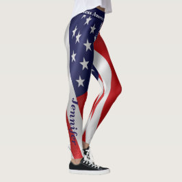 4. JULI American Flag Leggings - Ihre Namensparade