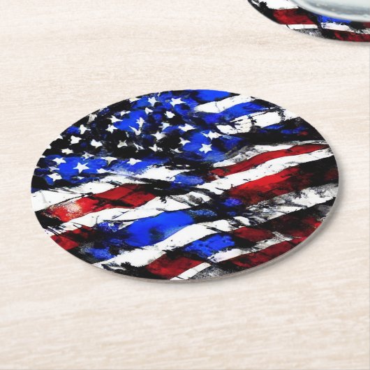 4. Juli "American Flag" Paper Untersetzer (Angewinkelt)