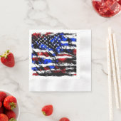4. Juli "American Flag" Papier Napkin Serviette (Beispiel)