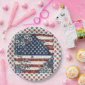 4. Juli American Flag Papier Platte Pappteller (Party)