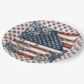 4. Juli American Flag Papier Platte Pappteller (Schrägansicht)