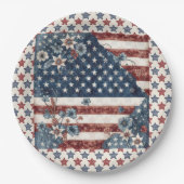 4. Juli American Flag Papier Platte Pappteller (Vorderseite)
