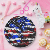 4. Juli "American Flag" Papierplatte Pappteller (Party)