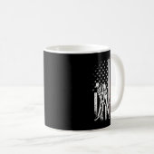 4. Juli American Flag Patriotic Construction W Kaffeetasse (VorderseiteRechts)