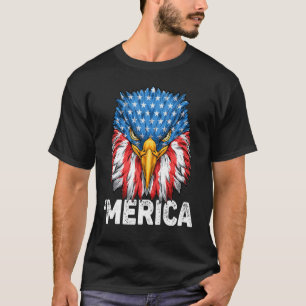 4. Juli American Flag Patriotic Eagle 'merica T-Shirt