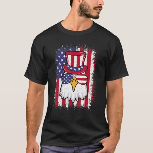 4. Juli American Flag Patriotic Eagle Usa 2 T-Shirt (Vorderseite)