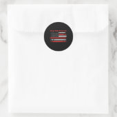 4. Juli American Flag Patriotic Traktor Pullin Runder Aufkleber (Tasche)