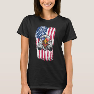 4. Juli American Flag Patriotic Usa Eagle Desi T-Shirt