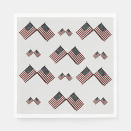4. Juli American Flag Pattern Napkin Serviette