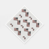 4. Juli American Flag Pattern Napkin Serviette (Ecke)
