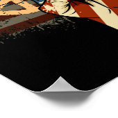 4. Juli American Flag Peace Sign Hand Poster (Ecke)
