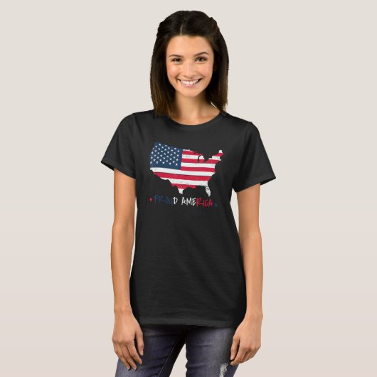 4. Juli American Flag USA Liebe Patriotic Men W T-Shirt (Vorne ganz)