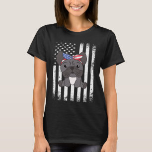 4. Juli American French Bulldog für Kinder Niedlic T-Shirt