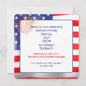 4. Juli American Hot Dog Einladung (Rückseite)