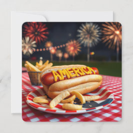 4. Juli American Hot Dog Einladung