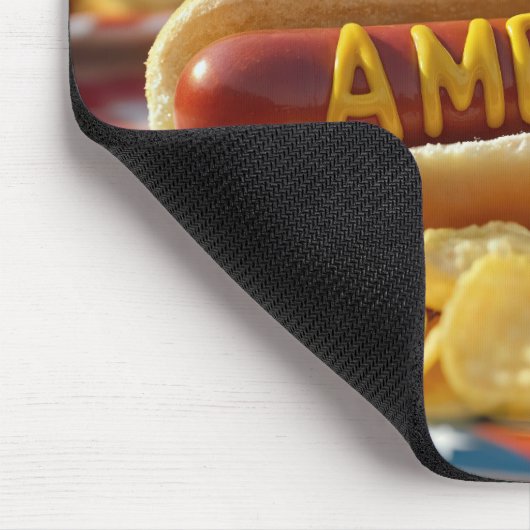 4. Juli American Hot Dog Mousepad (Ecke)