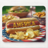 4. Juli American Hot Dog Mousepad (Vorne)