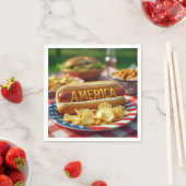 4. Juli American Hot Dog Serviette (Beispiel)