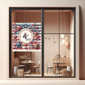 4. Juli American Independence Day Stars & Strips Fensteraufkleber