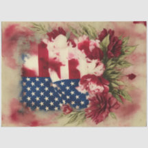 4. Juli American Independence Flag Red Peonies