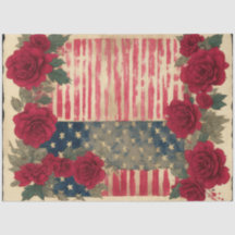 4. Juli American Independence Flag Rote Rose Frame