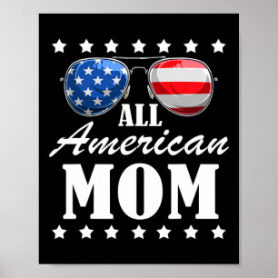 4. Juli American Mama Independence Day Patriot Usa Poster
