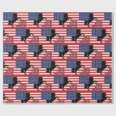 4. Juli American Patriotic Unicorn USA Flag Geschenkpapier (Flach)