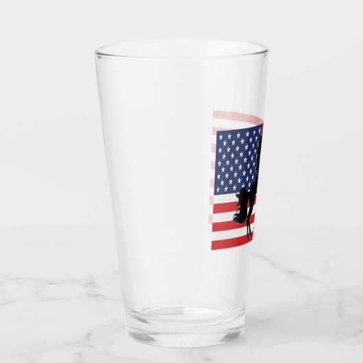 4. Juli American Patriotic Unicorn USA Flag Glas (Rechts)