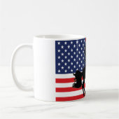 4. Juli American Patriotic Unicorn USA Flag Kaffeetasse (Links)