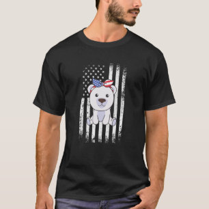4. Juli American Polar Bär für Kinder Niedlichen U T-Shirt