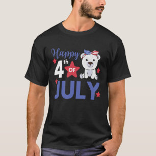 4. Juli American Polar Bär für Kinder Niedlichen U T-Shirt