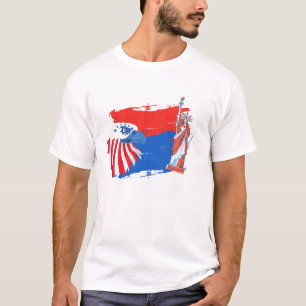 4. Juli American Spirit Freedom Eagle T-Shirt