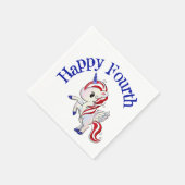 4. Juli American Unicorn Pegasus Rainbow Serviette (Ecke)