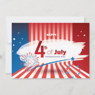 4. Juli American USA Firework Patriotic Custom Karte