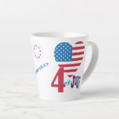 4. Juli American USA Flag Heart Flag Fireworks Milchtasse (Rechte Ecke)