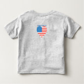 4. Juli American USA Flag Heart Flag Patriotic Kleinkind T-shirt (Rückseite)