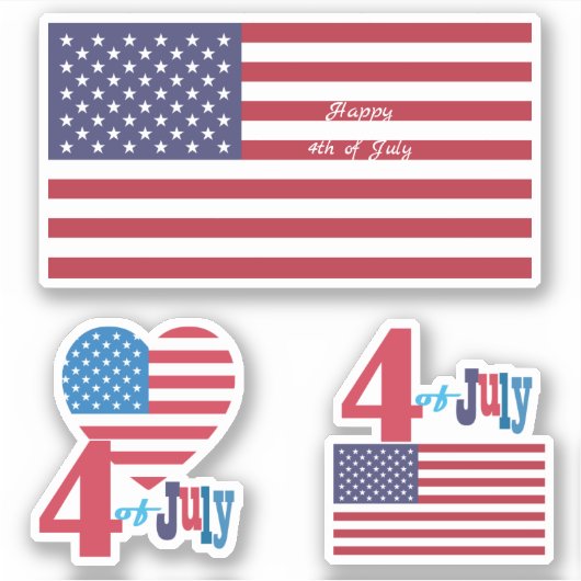 4. Juli American USA Flag Herz Flag Fireworks Aufkleber (Vorderseite)