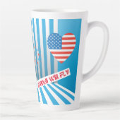 4. Juli American USA Flag Herz Flag Fireworks Milchtasse (Rechts)