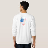 4. Juli American USA Flag Herz Flag Fireworks Sweatshirt (Schwarz voll)