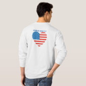 4. Juli American USA Flag Herz Flag Fireworks T-Shirt (Schwarz voll)