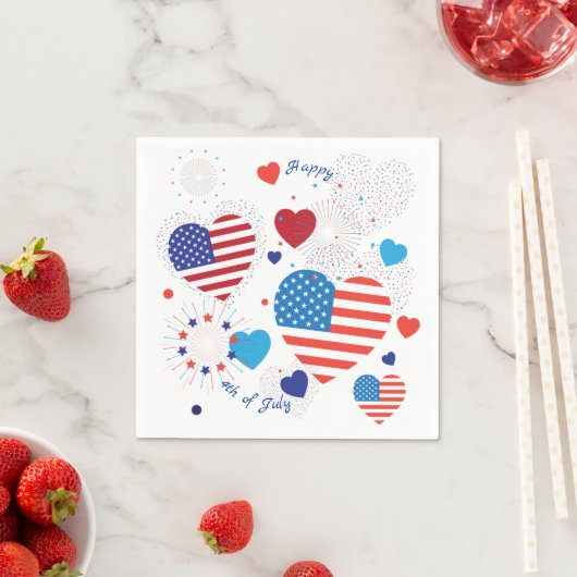 4. Juli American USA Flag Patriotic Custom Serviette (Beispiel)