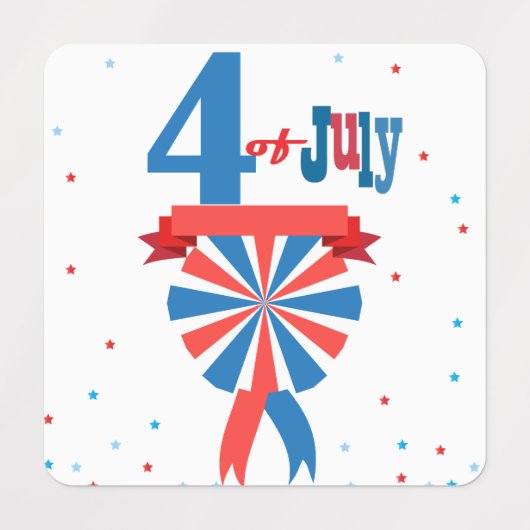 4. Juli American USA Flag Patriotic Etiketten (Design 2)