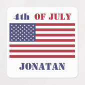 4. Juli American USA Flag Patriotic Etiketten (Design 1)