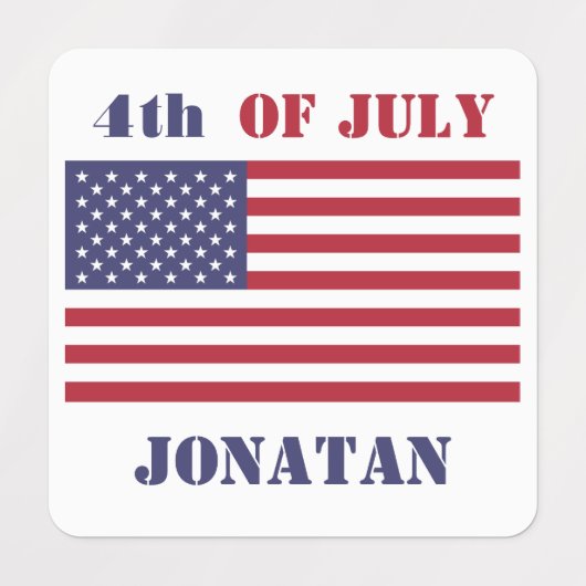 4. Juli American USA Flag Patriotic Etiketten (Design 1)