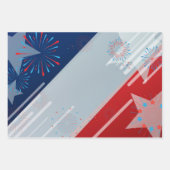 4. Juli American USA Flag Patriotic Geschenkpapier Set (Vorderseite 2)